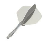 Darts toll és szár egyben Winmau Fusion átlátszó szürke, No2 toll és közepes szár