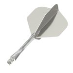 Darts toll és szár egyben Winmau Fusion átlátszó szürke, No2 toll és hosszú szár