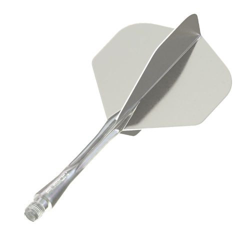 Darts toll és szár egyben Winmau Fusion átlátszó szürke, No2 toll és hosszú szár