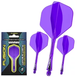   Darts toll és szár egyben Winmau Fusion lila, No2 toll és rövid szár