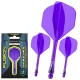 Darts toll és szár egyben Winmau Fusion lila, No2 toll és rövid szár
