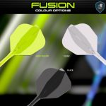 Darts toll és szár egyben Winmau Fusion neon sárga, No6 toll és hosszú szár