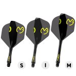 Darts toll és szár egyben Winmau Fusion MvG Pac Man, No2 toll és hosszú szár