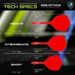 Darts toll és szár egyben Winmau Fusion piros, No6 toll és közepes szár