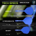 Darts toll és szár egyben Winmau Fusion kék, No6 toll és hosszú szár