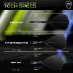 Darts toll és szár egyben Winmau Fusion Arrow, fekete toll és hosszú szár