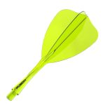Darts toll és szár egyben Winmau Fusion Arrow toll és közepes szár, átlátszó sárga