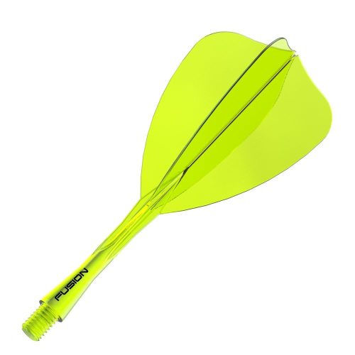 Darts toll és szár egyben Winmau Fusion Arrow toll és közepes szár, átlátszó sárga