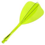 Darts toll és szár egyben Winmau Fusion Arrow toll és hosszú szár, átlátszó sárga