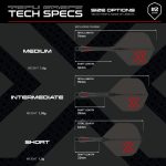 Darts toll és szár egyben Winmau Fusion Blade X fekete, No2 toll és közepes szár