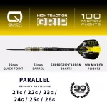 Darts szett steel Harrows QP Chizzy, 25g 90% wolfram