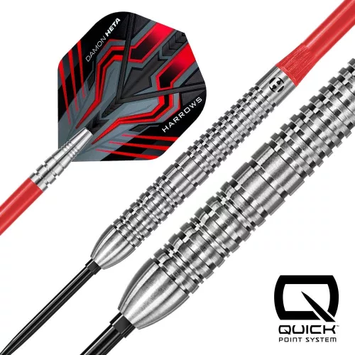 Darts szett steel Harrows QP Damon Heta Natural, 25g 90% wolfram