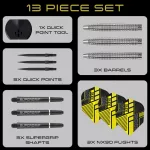 Darts szett steel Harrows QP NX90 Tapered, 24g 90% wolfram