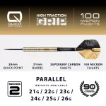 Darts szett steel Harrows QP Chizzy Series 2, 25g 90% wolfram
