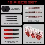 Darts szett steel Harrows QP Damon Heta Series 2, 21g 90% wolfram