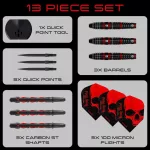 Darts szett steel Harrows QP Ryan Searle Series 1, 24g 90% wolfram