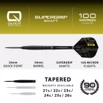Darts szett steel Harrows QP NX90 Black Edition, 26g 90% wolfram