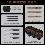 Darts szett steel Harrows QP Luke Woodhouse Series 2, 23g 90% wolfram