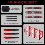 Darts szett steel Harrows QP Damon Heta Series 3, 21g 90% wolfram