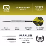 Darts szett steel Harrows QP NX90 Parallel, 23g 90% wolfram