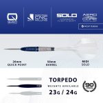 Dart szett steel Harrows Geo Torpedo, Quick Point, 23g, 90% wolfram