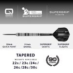Dart szett steel Harrows Supergrip QP Tapered, Quick Point, 22g, 90% wolfram