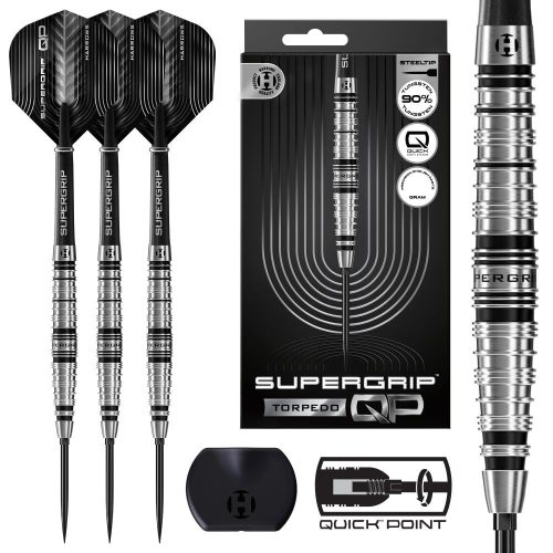 Dart szett steel Harrows QP Supergrip Torpedo 23g, 90% wolfram