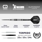 Dart szett steel Harrows QP Supergrip Torpedo 23g, 90% wolfram