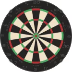 Darts tábla Bullet Apex Black Edition, verseny minőségű, élezett dróttal