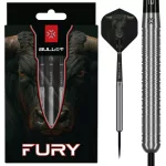 Darts szett steel Bullet Fury 24g, 90% wolfram
