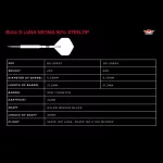 Darts szett steel Bull's Luna Neoma 23g, 90% wolfrám