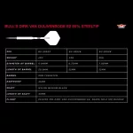Darts szett Bull's steel Dirk van Duijvenbode E2 23g, 90% wolfrám