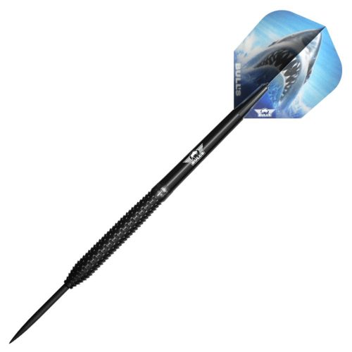 Darts szett steel Bull's Shark Pro Black 23g, 90% wolfrám