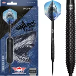 Darts szett steel Bull's Shark Pro Black 23g, 90% wolfrám