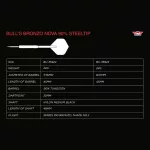 Darts szett steel Bull's Bronzo Novo 22g, 90% wolfrám