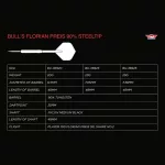 Darts szett steel Bull's Florian Preis 23g, 90% wolfrám