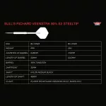 Darts szett steel Bull's Richard Veenstra E2 23g, 90% wolfrám