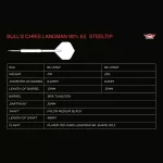 Darts szett steel Bull's Chris Landman E2 23g, 90% wolfrám