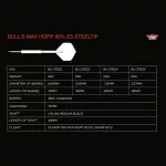 Darts szett steel Bull's Max Hopp E5 22g, 90% wolfrám