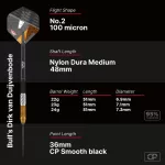 Darts szett steel Bull's CP Dirk van Duijvenbode, 22g 95% wolfram