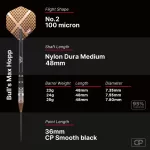 Darts szett steel Bull's CP Max Hopp, 24g 95% wolfram