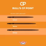 Darts fémhegy Bull's CP micro grip bronz, 40mm