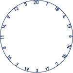 Bull's fém számgyűrű matt színes - 5 db/csomag