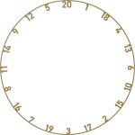 Bull's fém számgyűrű matt színes - 5 db/csomag