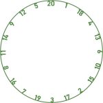 Bull's fém számgyűrű matt színes - 5 db/csomag