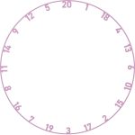 Bull's fém számgyűrű matt színes - 5 db/csomag