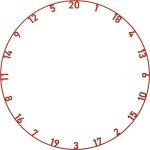 Bull's fém számgyűrű matt színes - 5 db/csomag