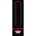 Darts puha szőnyeg Bull's Finish Mat 300×90cm, fekete-piros