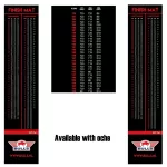 Darts puha szőnyeg Bull's Finish Mat dobóléccel 300×90cm, fekete-piros