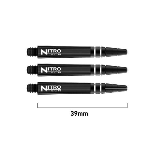 Dart szár közepes Red Dragon Nitrotech műanyag fém toppal, fekete 39mm